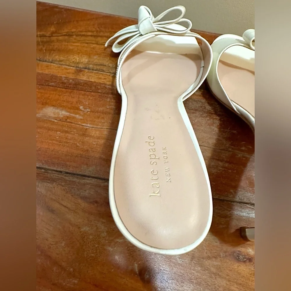 Kate Spade New York Simona White Leather Sandal Size 10